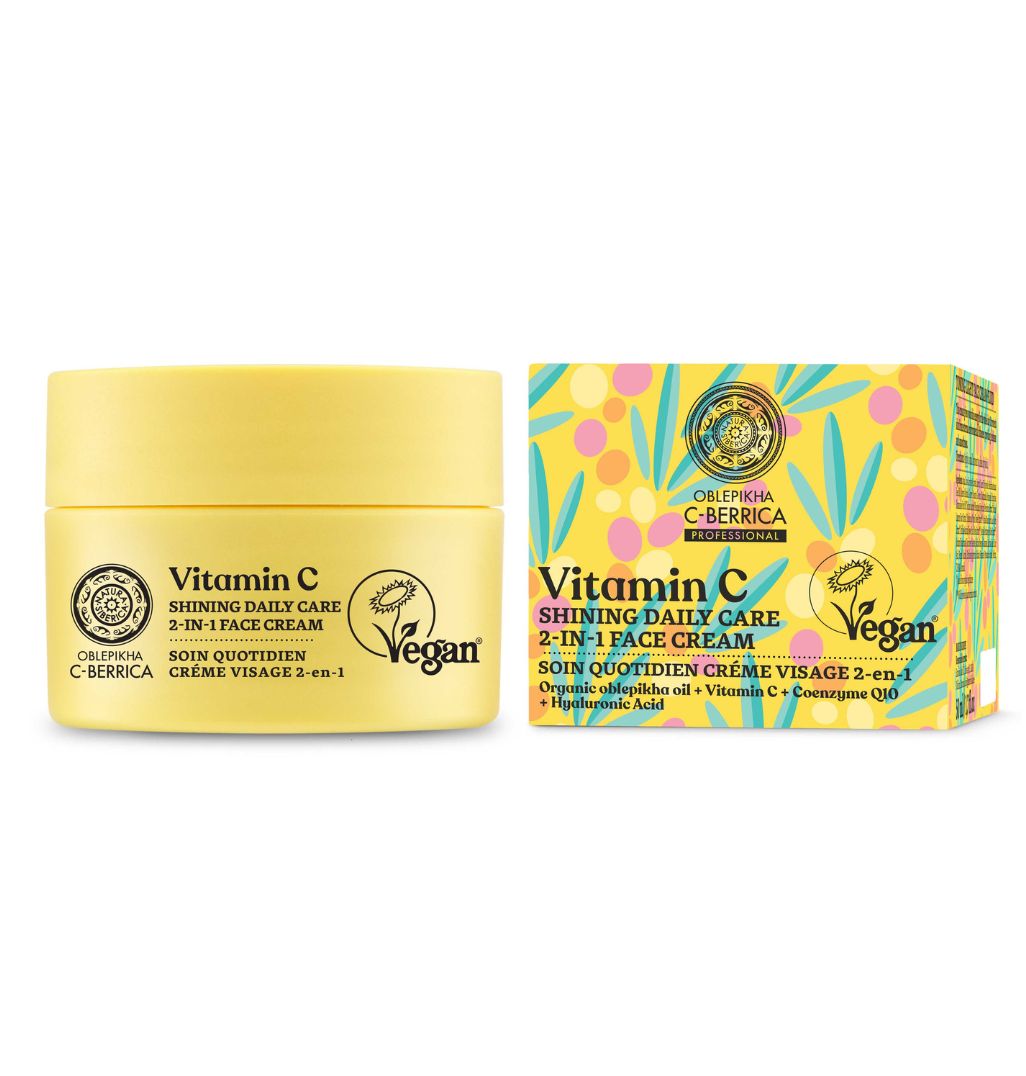 Natura Siberica Oblepikha C-Berrica Vitamin C 2-in-1 Face Cream 50ml | Hydration and Glow in One