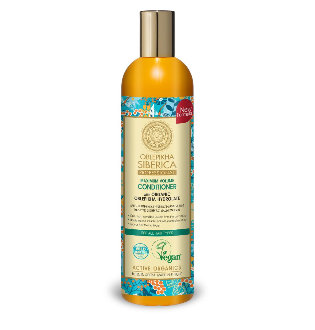 Natura Siberica Oblepikha Conditioner for All Hair Types 400ml | Maximum Volume and Shine