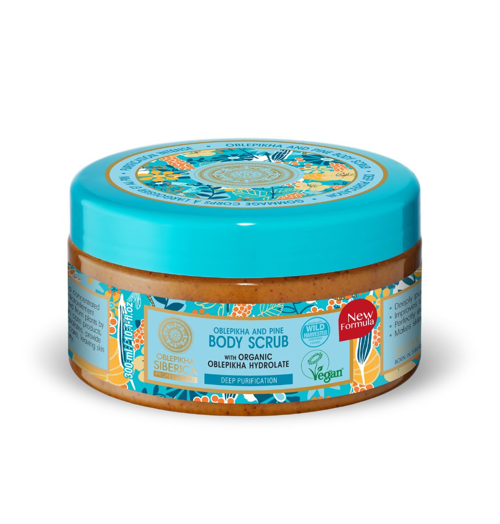 Natura Siberica Oblepikha Deep Purification Body Scrub 300ml | Soft, Smooth and Revitalised Skin