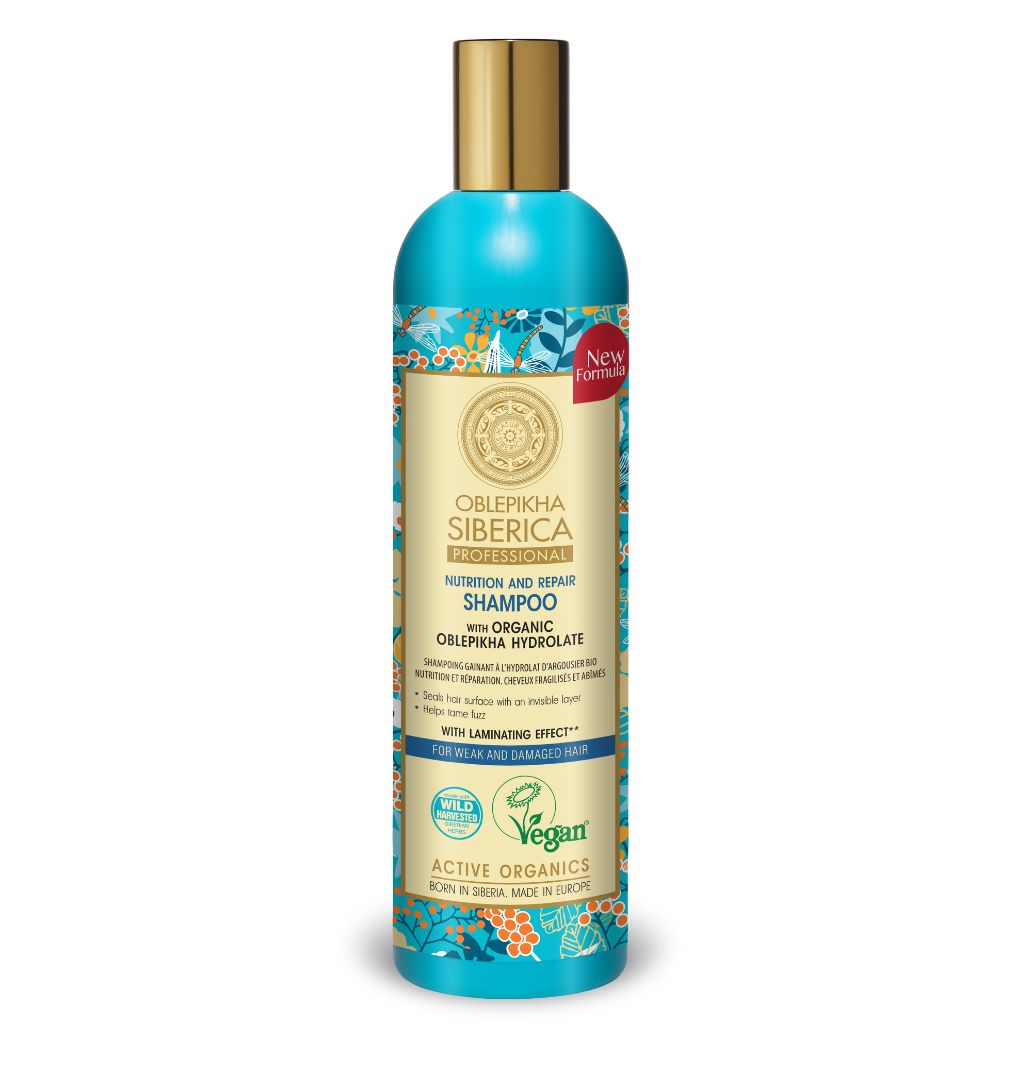 Natura Siberica Oblepikha Laminating Effect Shampoo 400ml | Sleeker, Stronger-Feeling Hair