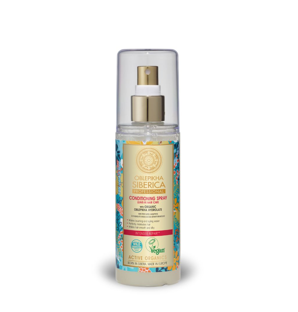 Natura Siberica Oblepikha Leave-In Conditioning Spray 125ml | Intensive Repair, Easy Styling