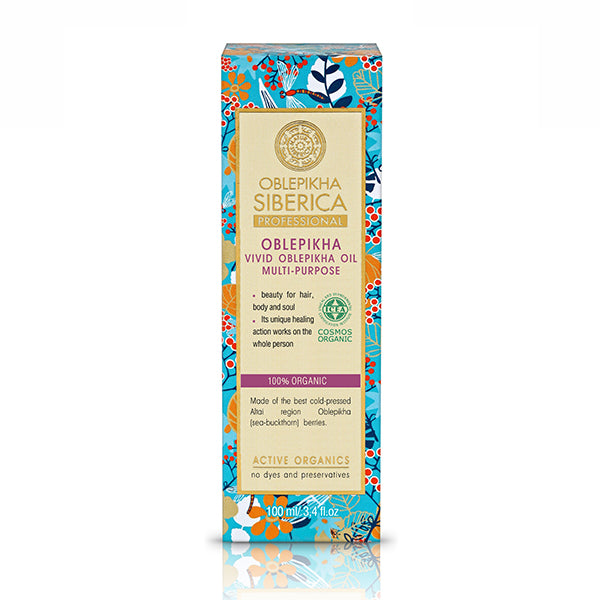 Natura Siberica Oblepikha Vivid Oblepikha Oil Multi-Purpose 50ml | One Oil for Face, Body and Hair