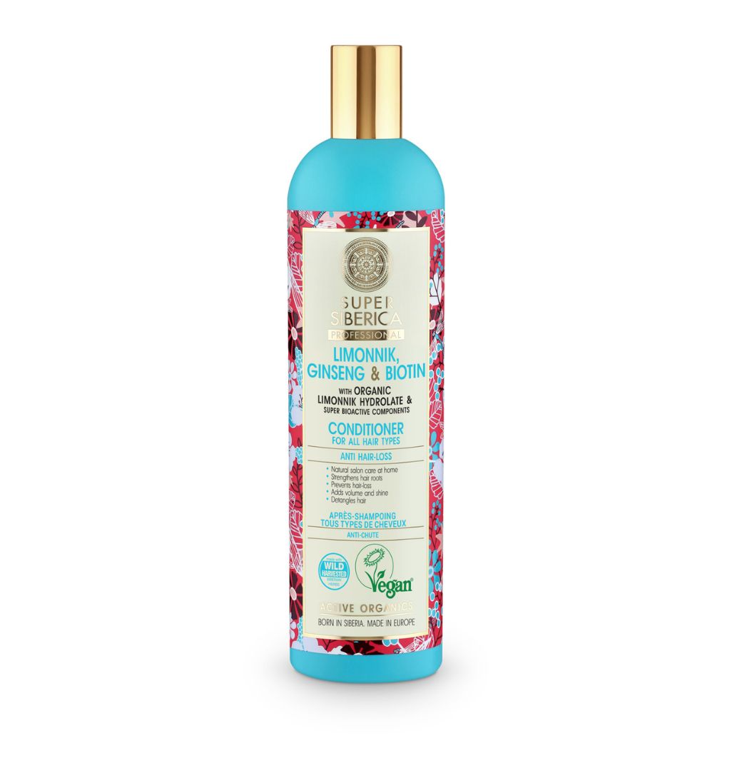 Natura Siberica Super Siberica Limonnik Ginseng & Biotin Conditioner 400ml | Thicker-Looking, Brilliant Hair