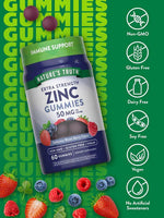 Nature's Truth Zinc 50 mg Gummies, 60 Gummies – product photo