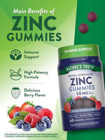 Nature's Truth Zinc 50 mg Gummies, 60 Gummies – product photo