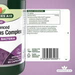 Natures Aid Acidophilus Complex 5 billion bacteria, 60 Vegetable Capsules | 5 Billion Live Lactobacilli per Capsule – product photo