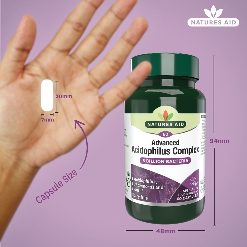 Natures Aid Acidophilus Complex, 60 Capsules – product photo