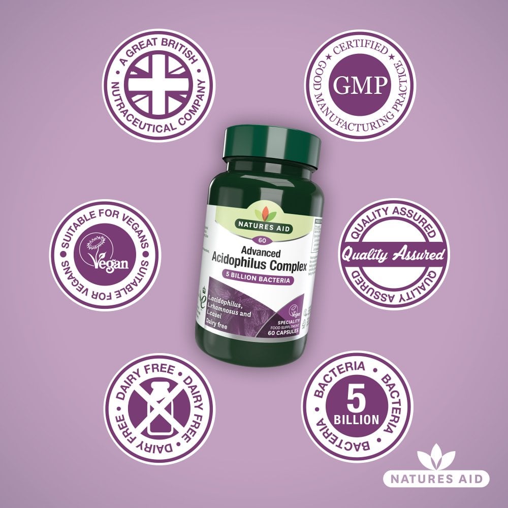 Natures Aid Acidophilus Complex, 60 Capsules – product photo