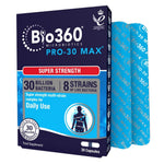 Natures Aid Bio 360 Pro-30 MAX 30 billion bacteria, 30 Vegetable Capsules | Multi-Strain Live Bacteria, 30 Billion