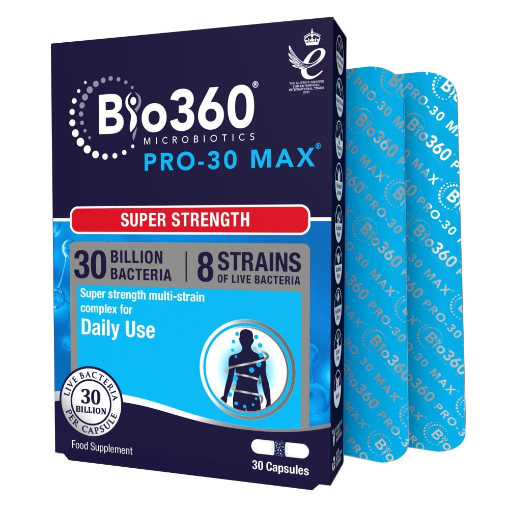 Natures Aid Bio360 Pro-30 MAX (30 Billion Bacteria), 30 Capsules