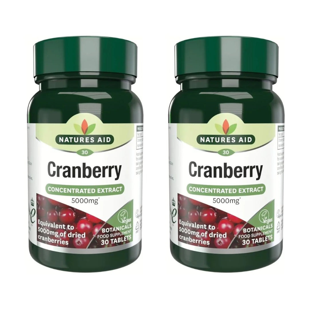 Natures Aid Cranberry 5000 mg, 2 x 30 Tablets