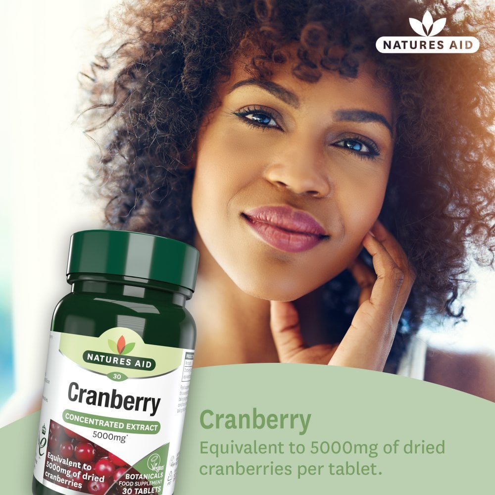 Natures Aid Cranberry 5000 mg, 30 Tablets | Concentrated Cranberry Extract – product photo