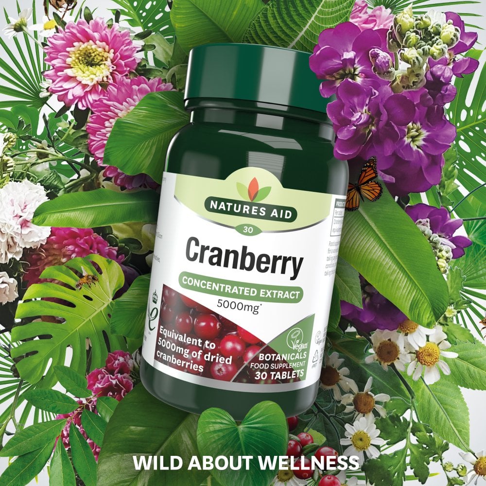 Natures Aid Cranberry 5000 mg, 30 Tablets | Concentrated Cranberry Extract – product photo