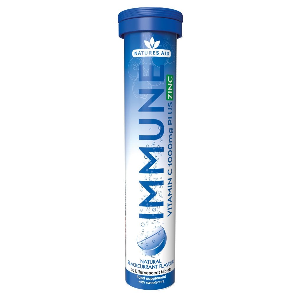 Immune vitamin C 1000mg + Zinc - 20 Effervescent Tablets