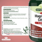 Natures Aid Magnesium Citrate 119 mg, 60 Vegetable Capsules | Magnesium Citrate with Vitamin B6 – product photo