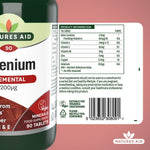 Natures Aid Selenium 200mcg 200 µg, 90 Tablets | Selenium with Antioxidant Vitamins – product photo