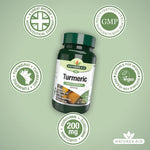Natures Aid Turmeric High Potency 8200 mg, 60 Vegetable Capsules | 95% Curcumin Extract with Whole-Herb Turmeric – product photo
