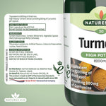Natures Aid Turmeric High Potency 8200 mg, 60 Vegetable Capsules | 95% Curcumin Extract with Whole-Herb Turmeric – product photo
