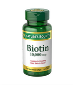 Nature's Bounty Biotin 10000 mcg, 120 Softgels | Biotin for Hair, Skin and Energy Metabolism