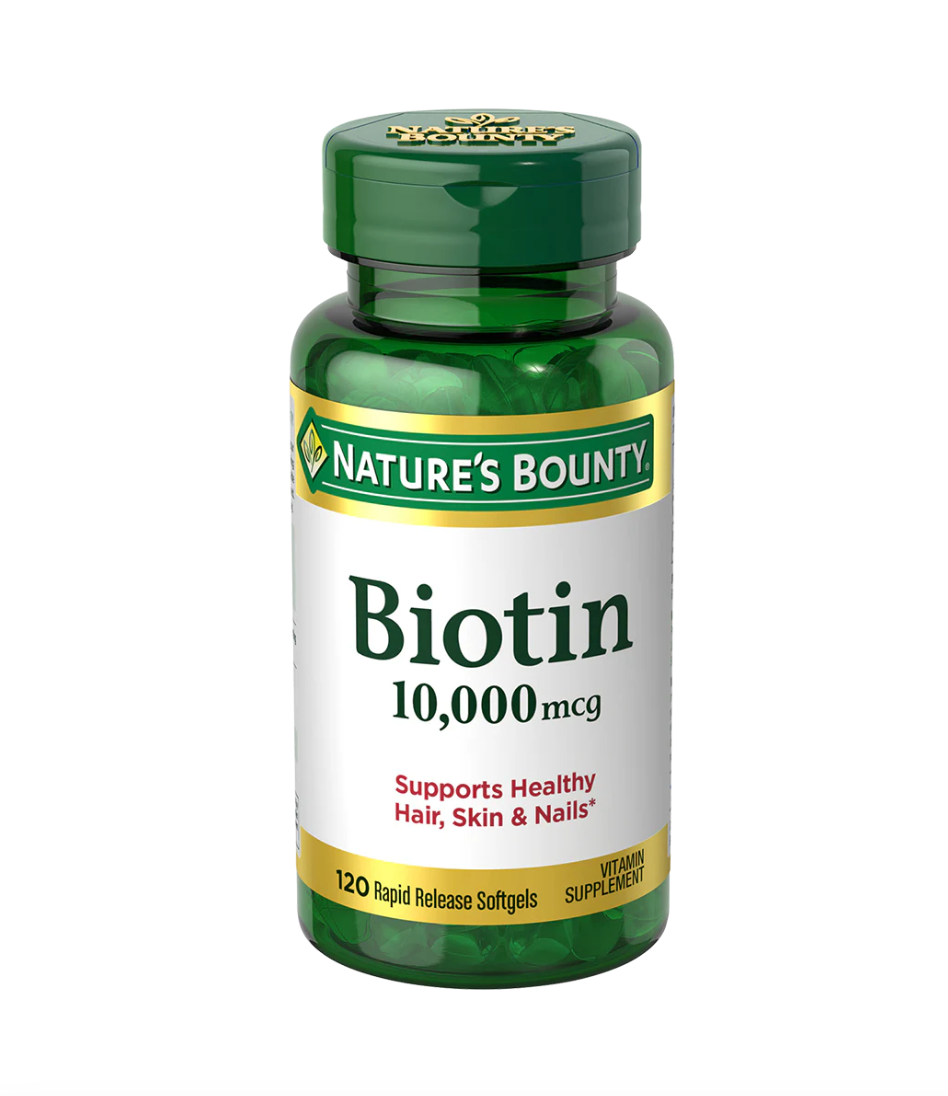 Nature's Bounty Biotin 10000 mcg, 120 Softgels | Biotin for Hair, Skin and Energy Metabolism