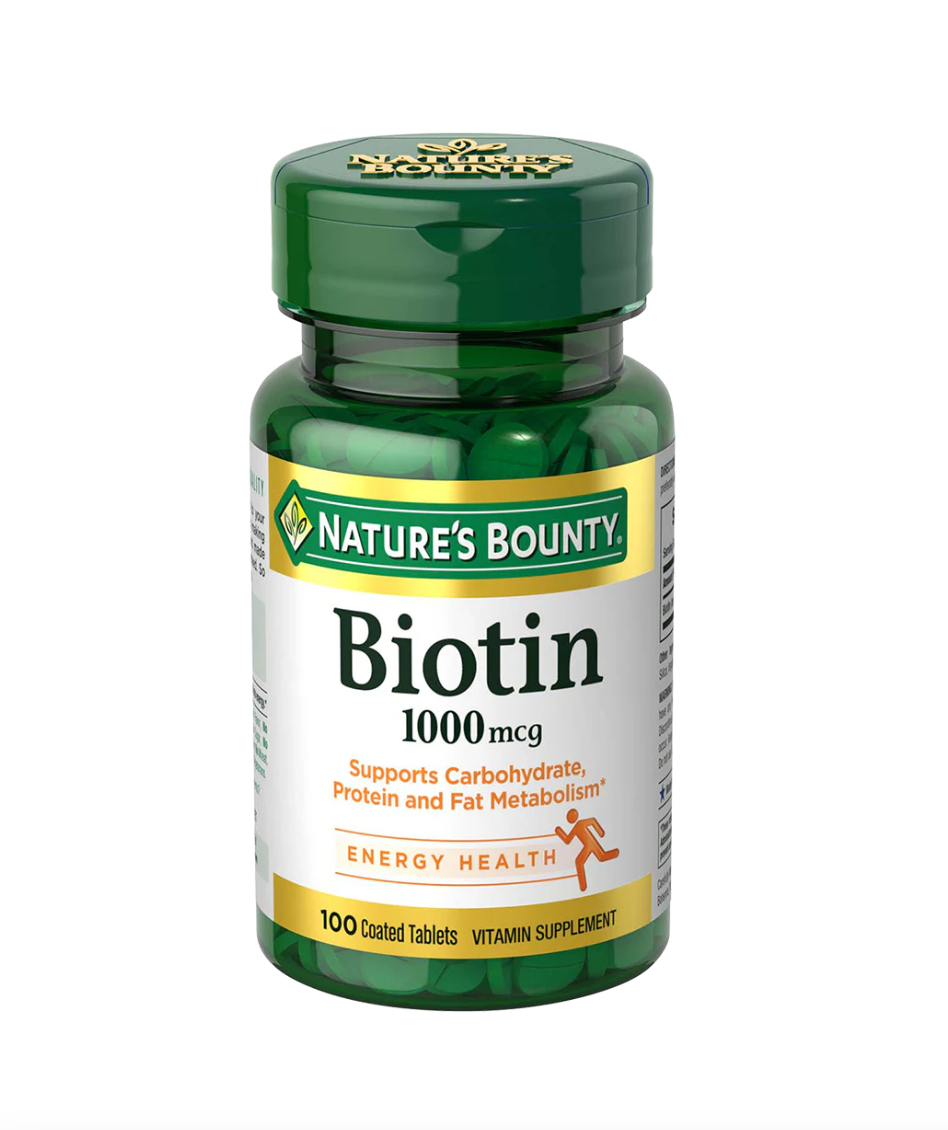 Nature's Bounty Biotin 1000 mcg, 100 Tablets | Biotin for Hair, Skin and Energy Metabolism