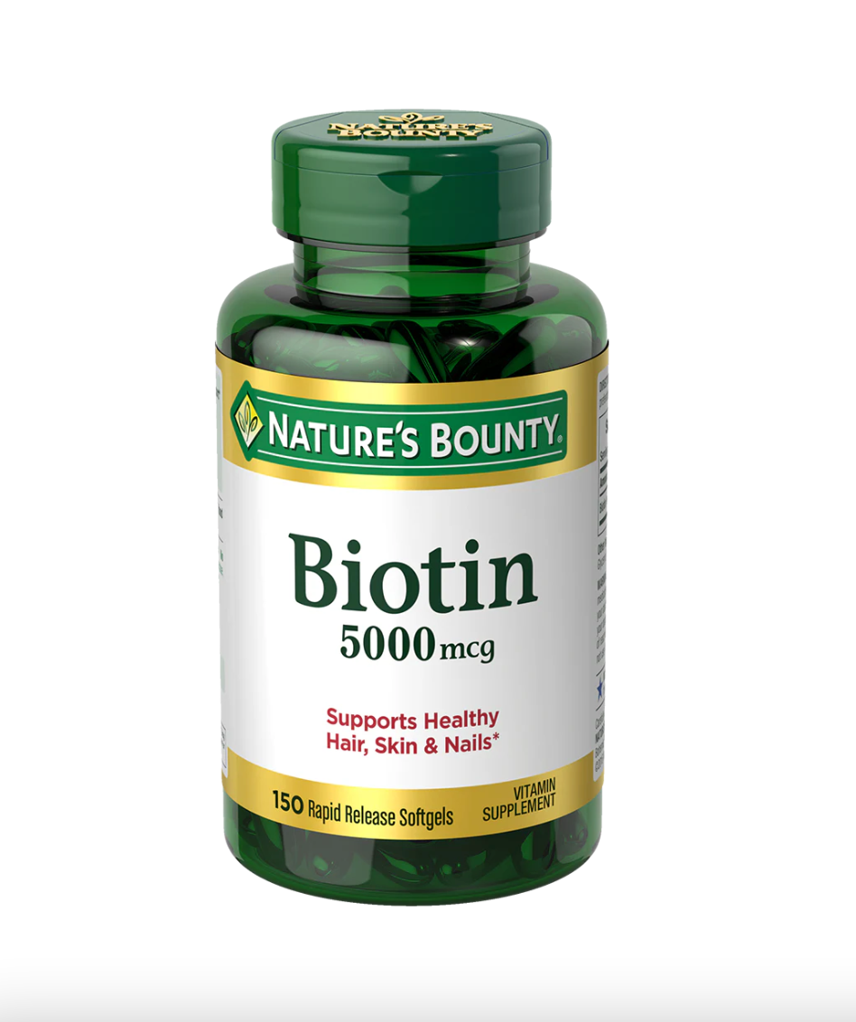 Nature's Bounty Biotin 5000 mcg, 150 Softgels | Biotin for Hair, Skin and Energy Metabolism