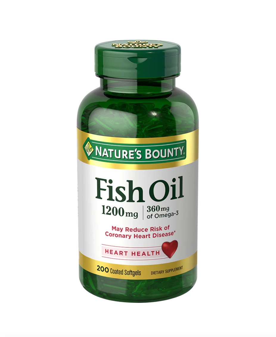 Nature's Bounty Fish Oil 1200 mg, 200 Softgels | Fish Oil with 360 mg Omega-3