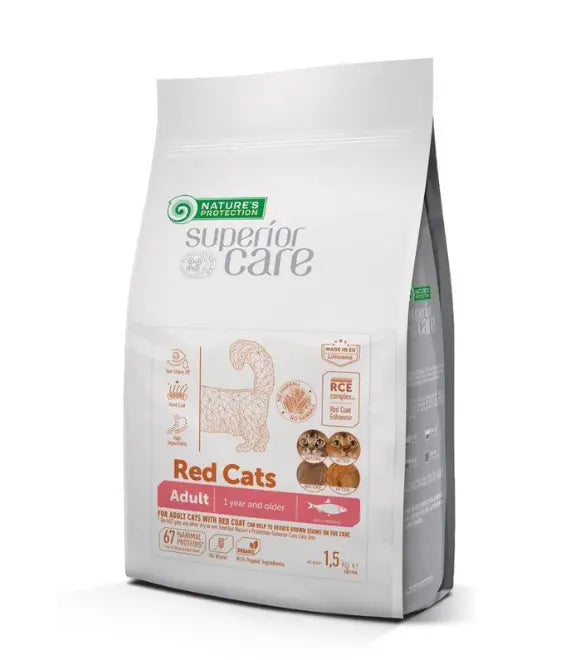 Nature's Protection Superior Care Red Cats with Herring Dry Cat Food 7kg | Herring Food for Red Cats