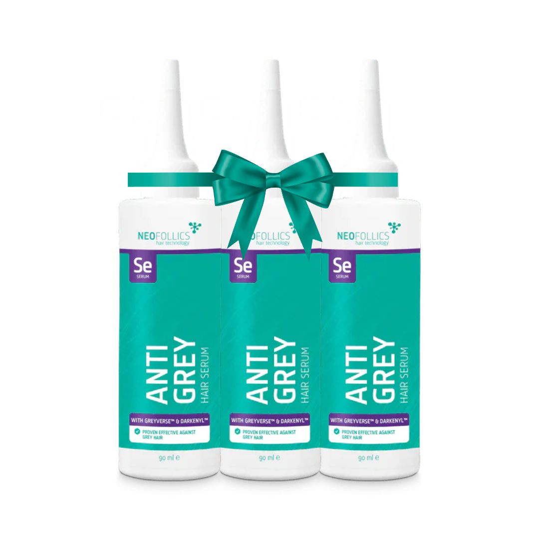 Neofollics Anti Grey Hair Serum 3 x 90ml | Antioxidant Care For Greying Hair