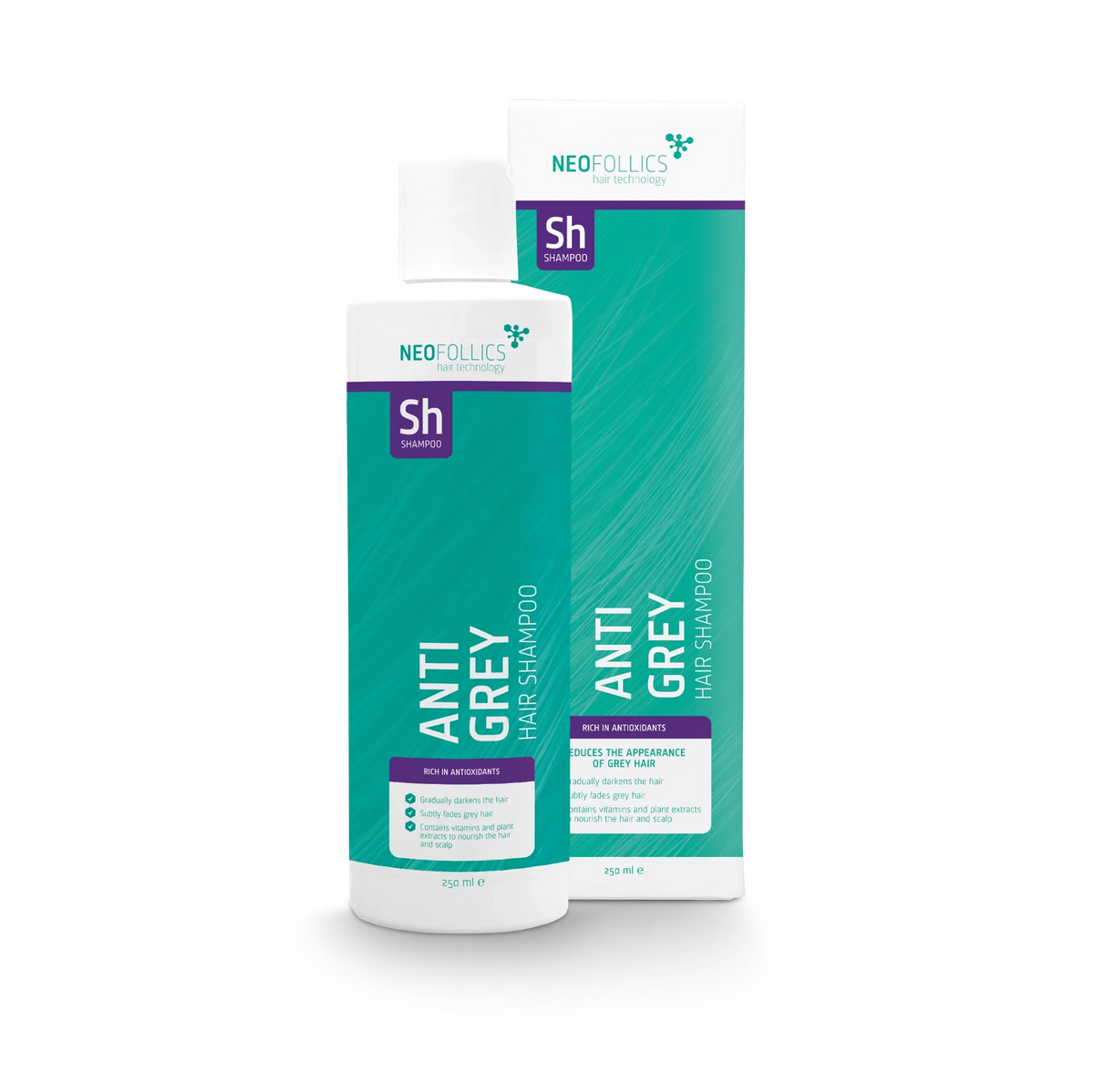 Neofollics Anti Grey Hair Shampoo 250ml | Gradual Tint For Grey Hair