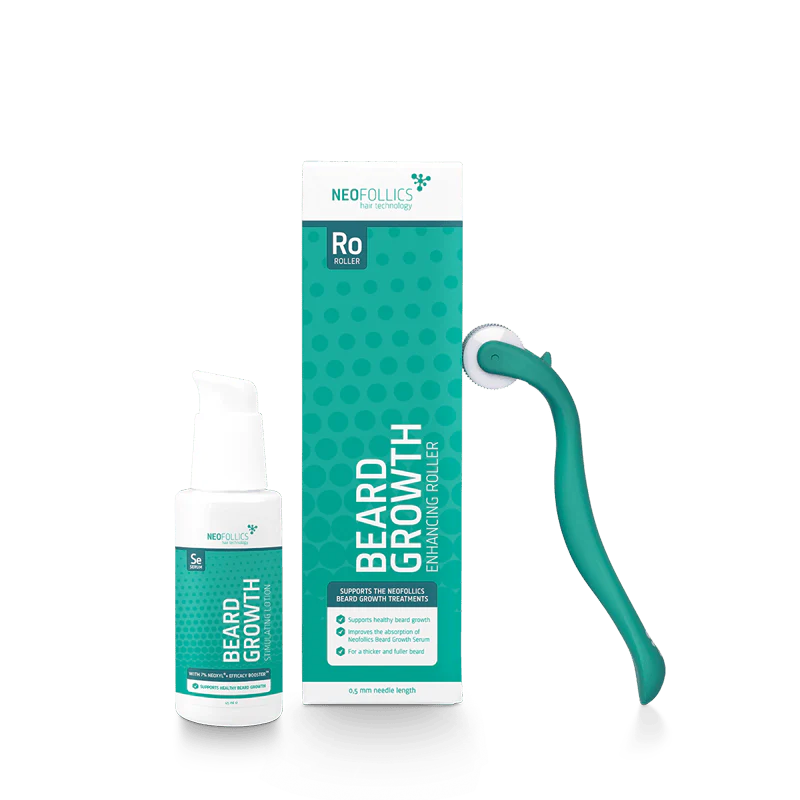 Neofollics Beard Growth Kit 45ml | Beard Care Serum And Roller