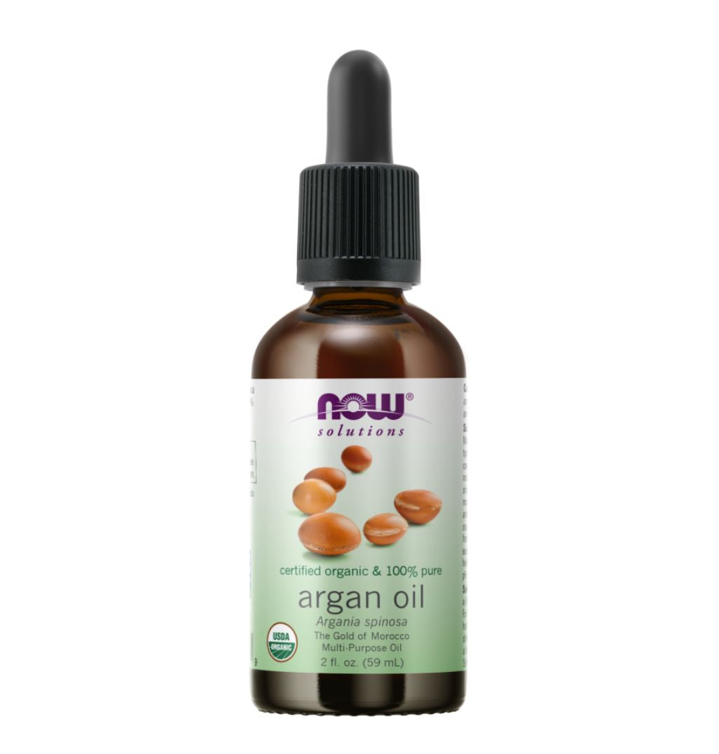 NOW Argan Oil Certified Organic & Pure 59ml | Pure Organic Moroccan Argan Oil