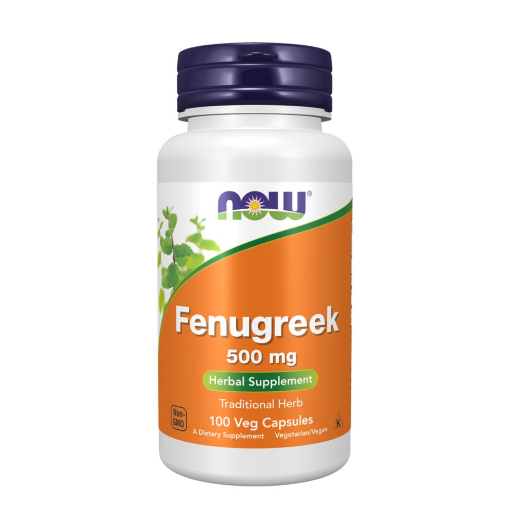 NOW Fenugreek 500 mg, 100 Vegetable Capsules | Traditional Herb Fenugreek 500 mg