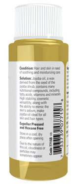 NOW Jojoba Oil Pure 118ml | Pure Balancing Jojoba Oil – product photo