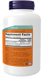 NOW Magnesium 400 mg, 180 Vegetable Capsules | High Strength Magnesium 400 mg – product photo