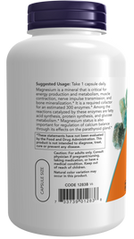 NOW Magnesium 400 mg, 180 Vegetable Capsules | High Strength Magnesium 400 mg – product photo