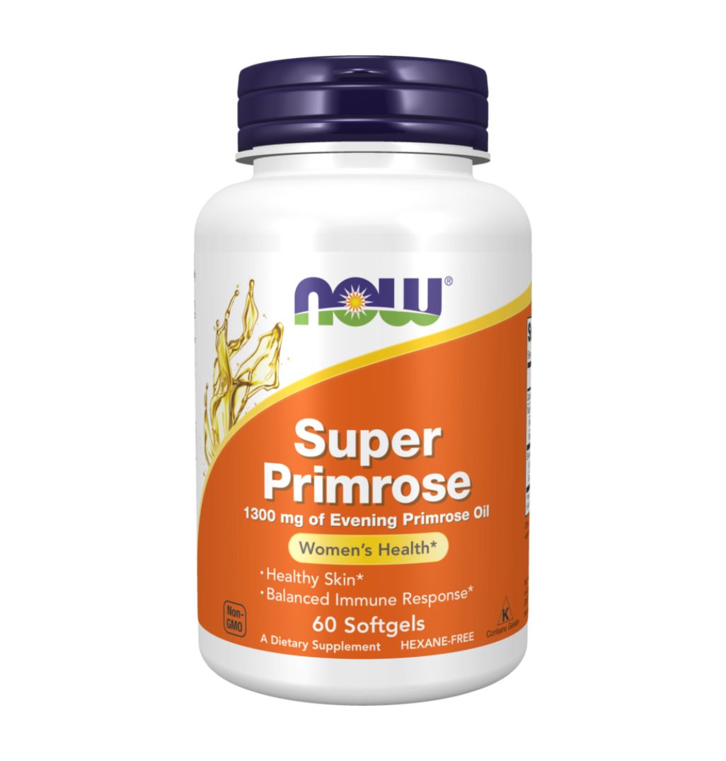 NOW Super Primrose 1300 mg, 60 Softgels | Evening Primrose Oil with Natural GLA