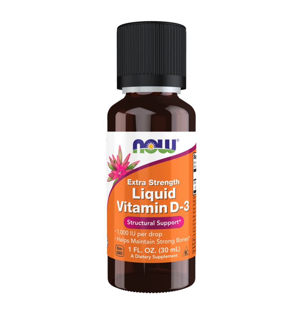 NOW Vitamin D-3 Liquid 1000 IU Extra Strength | Extra Strength Liquid Vitamin D-3 Drops