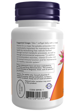 NOW Vitamin E-400 with Mixed Tocopherols 400 IU, 50 Softgels | Plant-Derived Vitamin E 400 IU – product photo