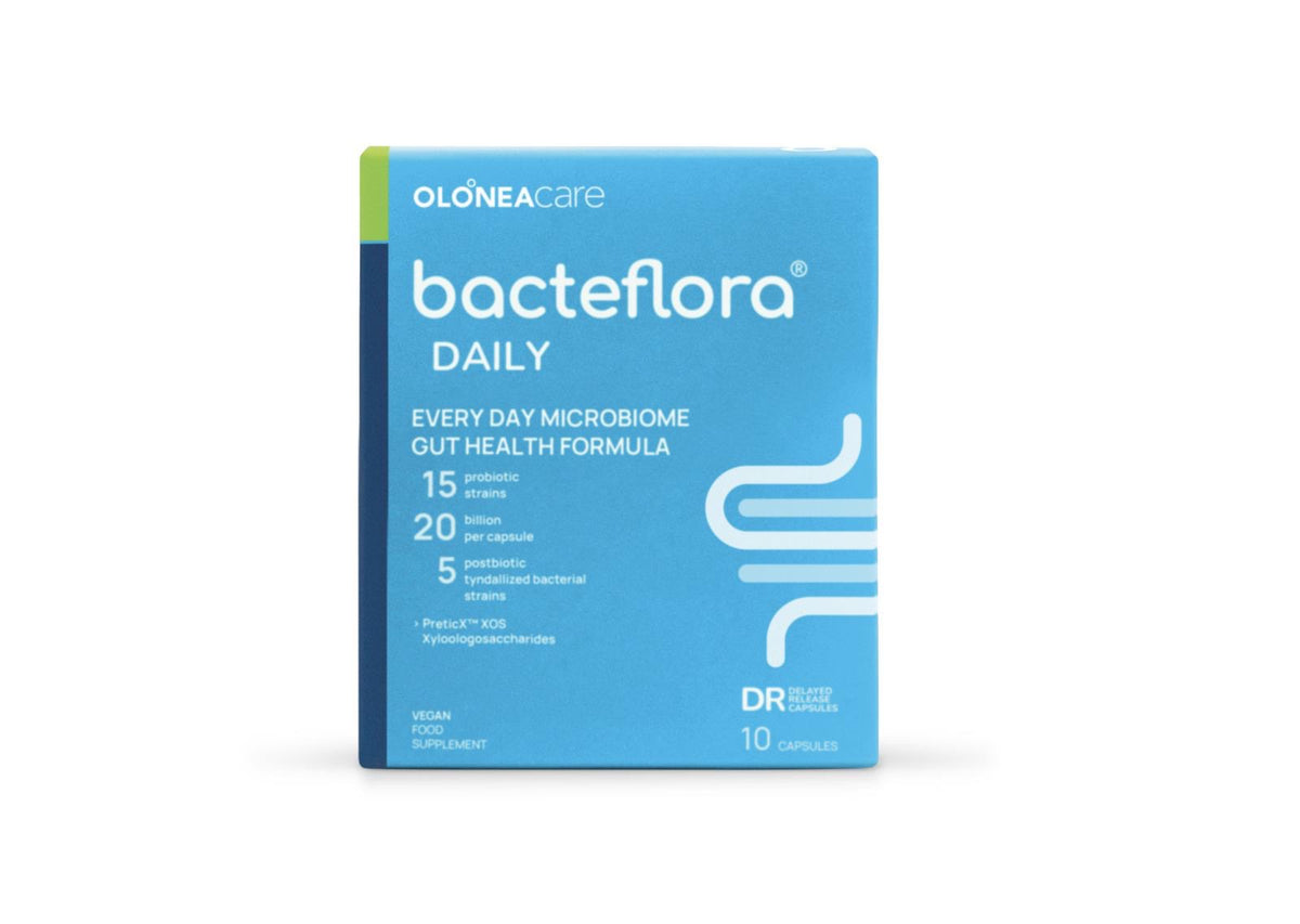 OLONEA bacteflora® Daily Probiotic | 15 Strains, 20 Billion CFU, 10 Vegan Capsules – product photo