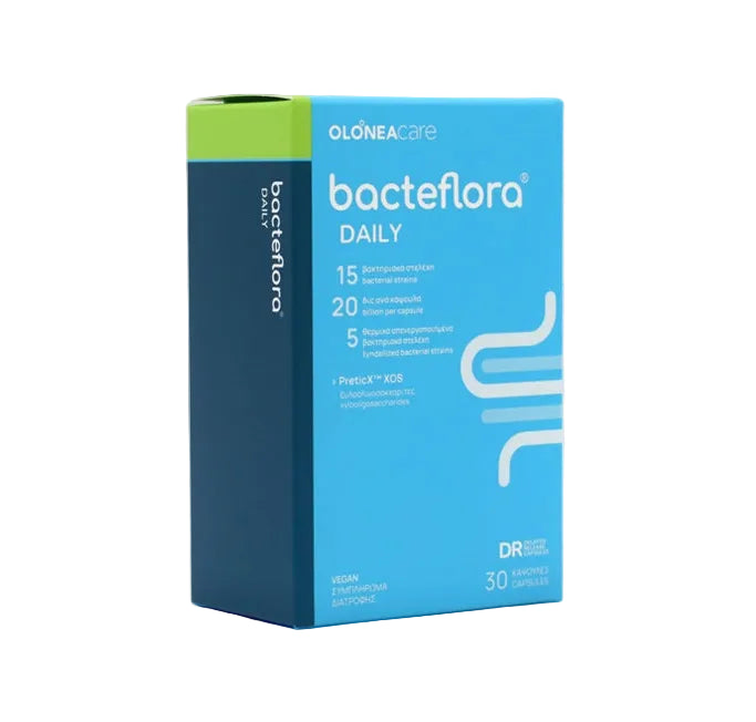 OLONEA bacteflora® Daily Probiotic | 15 Strains, 20 Billion CFU, 10 Vegan Capsules