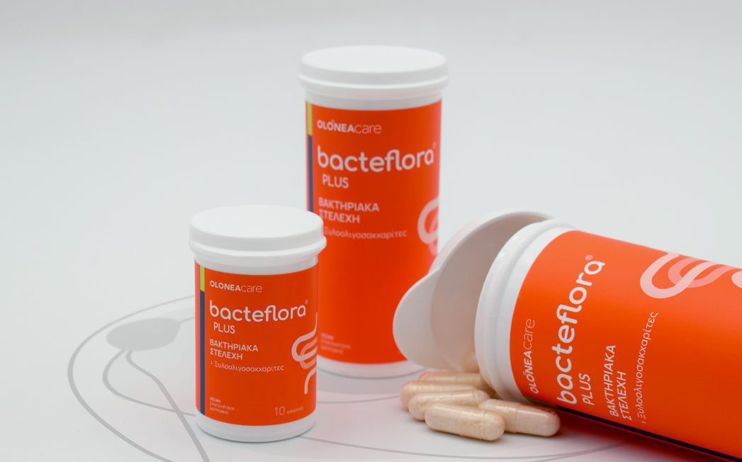 OLONEA bacteflora® Plus Probiotic | High Strength, 22 Strains, 50 Billion CFU, 30 Vegan Capsules – product photo