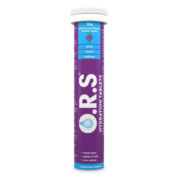 ORS Hydration Tablets Blackcurrant, 24 Tablets