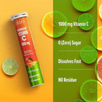 ORZAX Vitamin C Effervescent Orange 1000 mg, 20 Effervescent Tablets – product photo