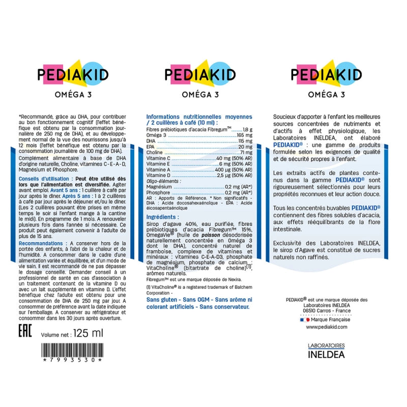 Pediakid Omega 3 Syrup, 125ml – product photo