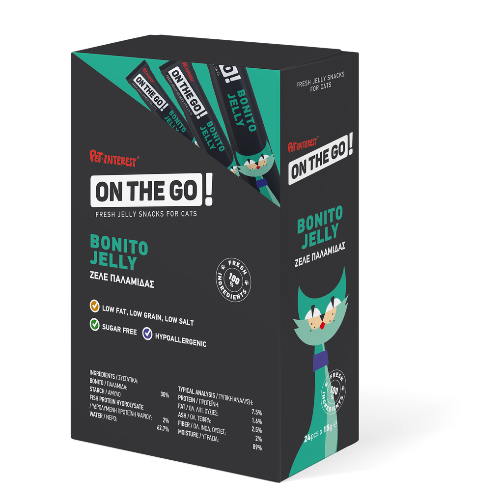 Pet Interest On The Go Bonito Jelly Snacks Cat Treats (jelly) 15g 12-Pack | Bonito Jelly in 15g Pouches – product photo