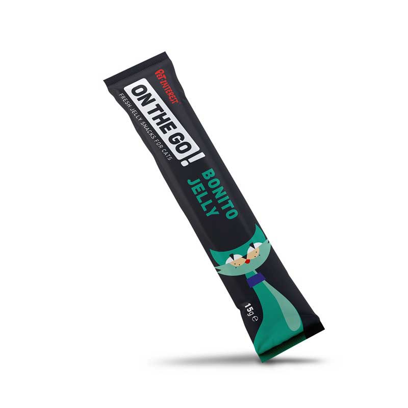 Pet Interest On The Go Bonito Jelly Snacks Cat Treats (jelly) 15g 12-Pack | Bonito Jelly in 15g Pouches