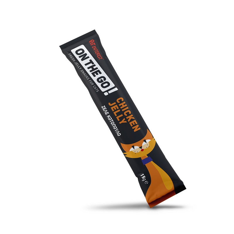 Pet Interest On The Go Chicken Jelly Snacks Cat Treats (jelly) 15g 12-Pack | Chicken Jelly in 15g Pouches