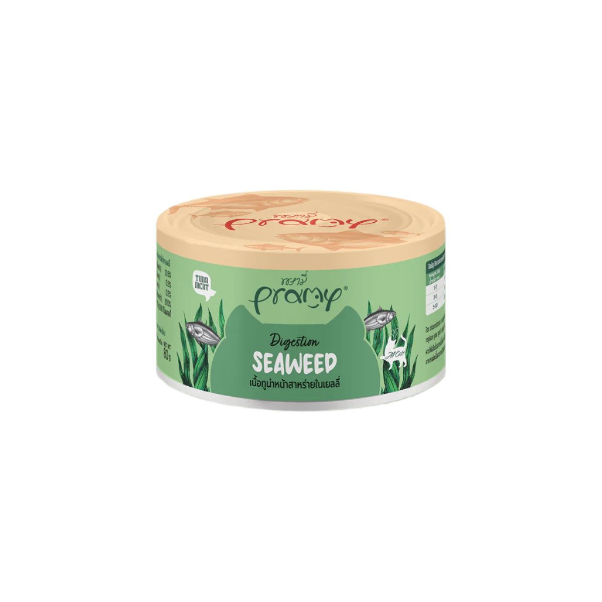 Pramy Tuna Topping with Seaweed Wet Cat Food 80g 6-Pack | Tuna Topping with Seaweed