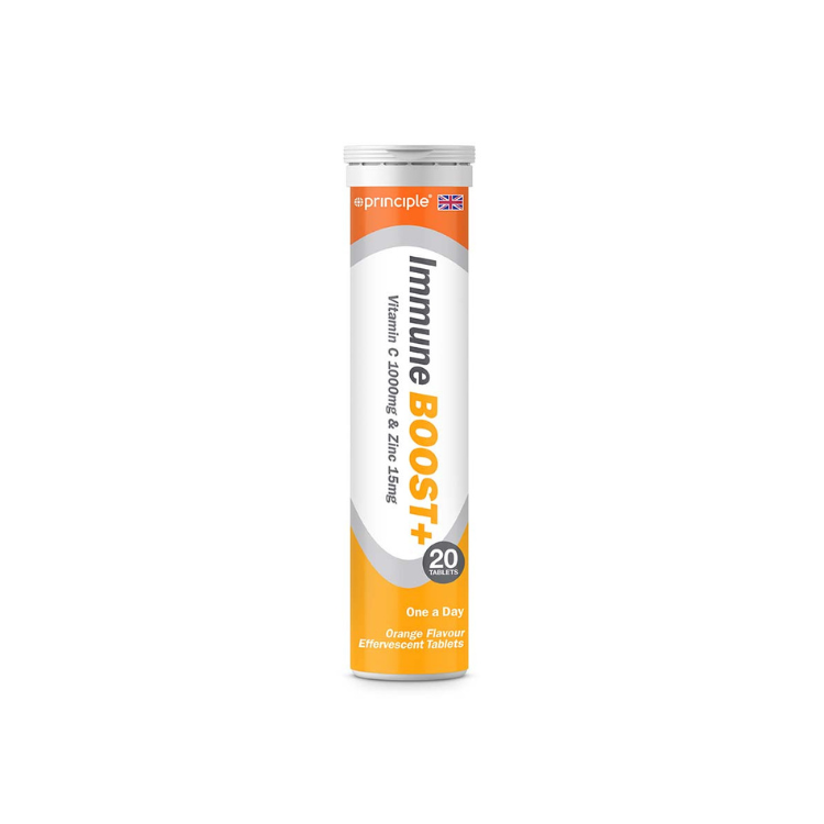 Principle Immune Boost+ Vitamin C 1000 mg + Zinc 15 mg, 20 Effervescent Tablets